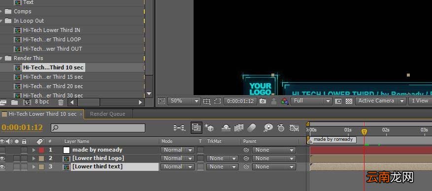 Adobe After Effects设置图层中间断开的方法