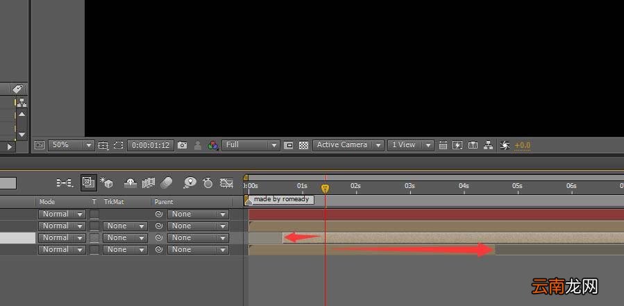 Adobe After Effects设置图层中间断开的方法