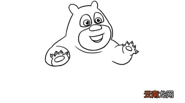 熊二简笔画 熊二的画法步骤