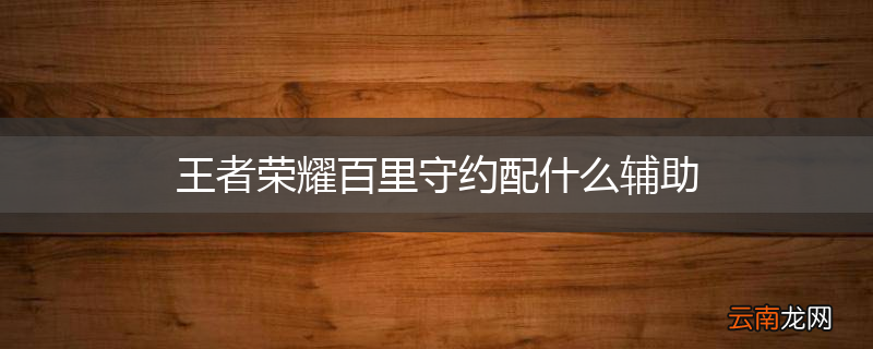 王者荣耀百里守约配什么辅助