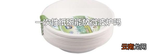 一次性纸碗能放微波炉吗