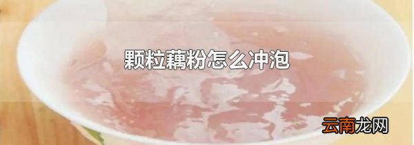颗粒藕粉怎么冲泡