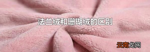 法兰绒和珊瑚绒的区别
