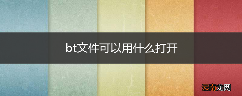 bt文件可以用什么打开