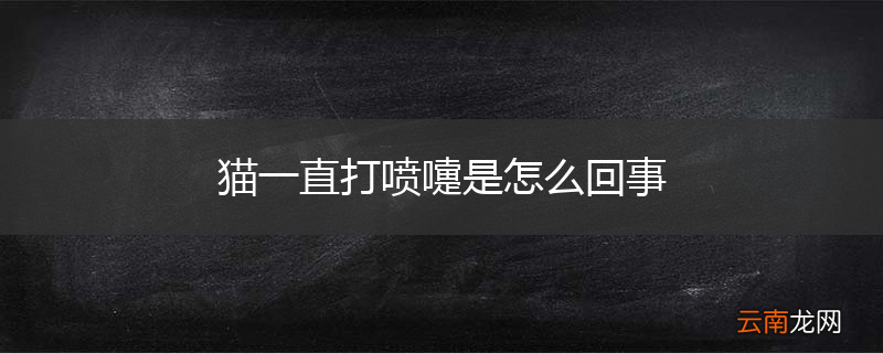 猫一直打喷嚏是怎么回事