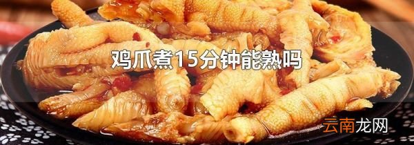 鸡爪煮15分钟能熟吗