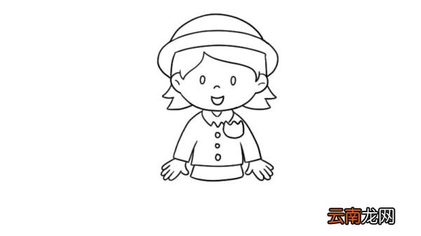 手账简笔画人物 手账小女孩的画法