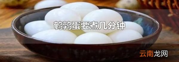 鹌鹑蛋要煮几分钟