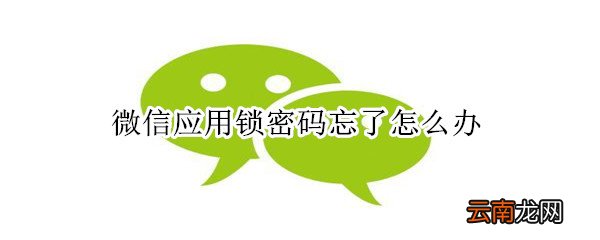 微信应用锁密码忘了怎么办