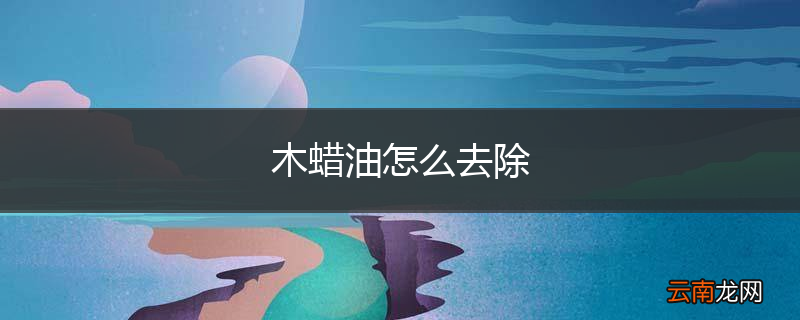 木蜡油怎么去除