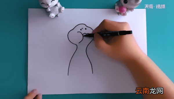 加油的手势简笔画 加油的手势简笔画报