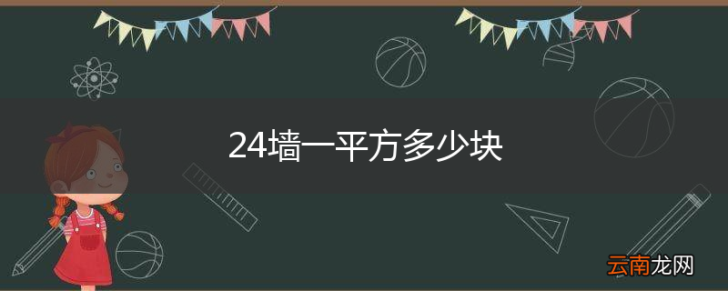 24墙一平方多少块
