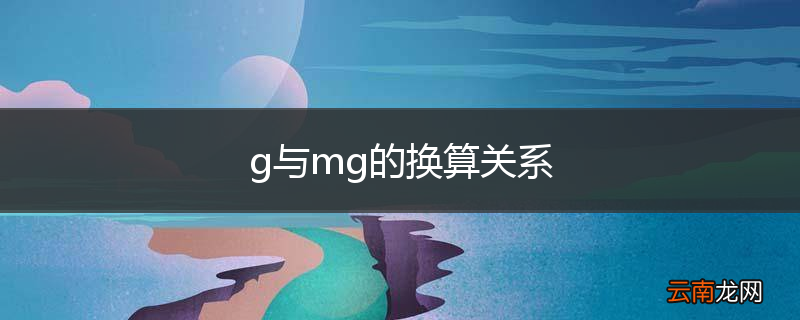 g与mg的换算关系