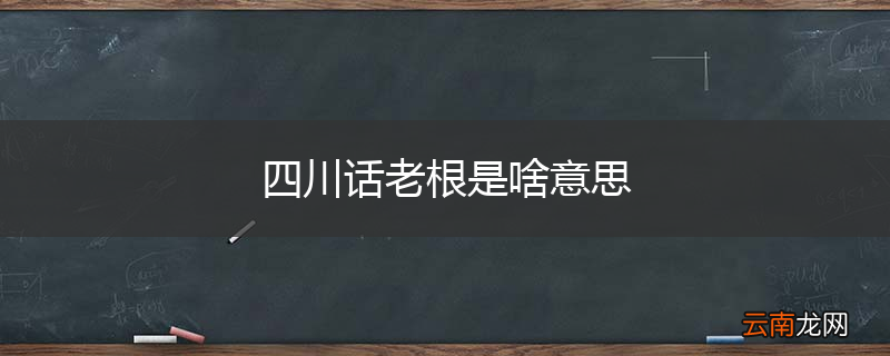 四川话老根是啥意思