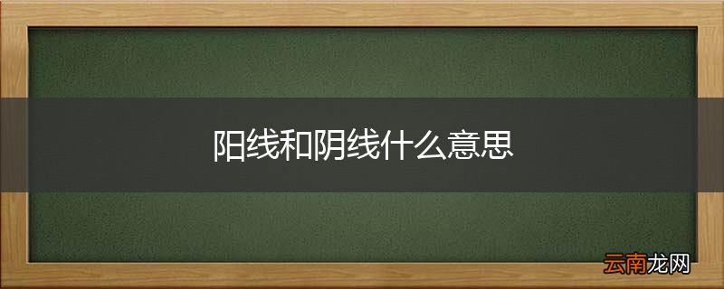 阳线和阴线什么意思