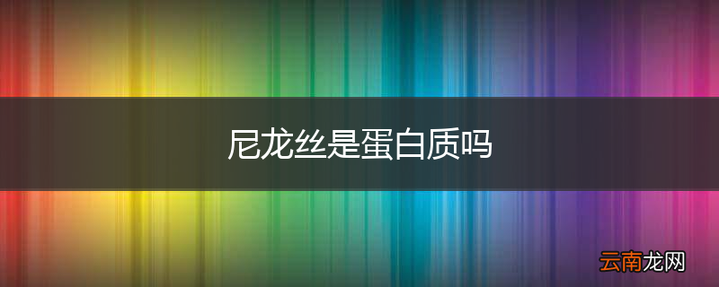 尼龙丝是蛋白质吗