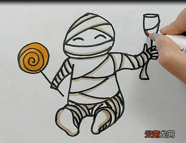 可爱木乃伊简笔画 简单的木乃伊怎么画