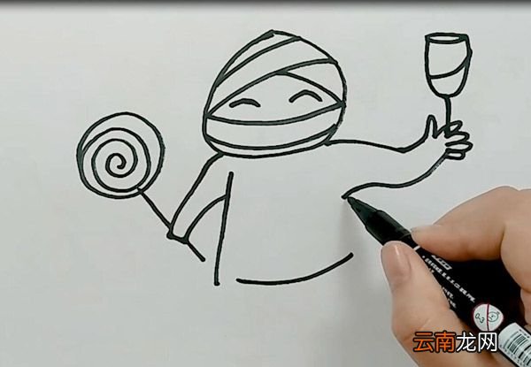 可爱木乃伊简笔画 简单的木乃伊怎么画