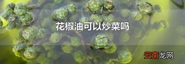 花椒油可以炒菜吗