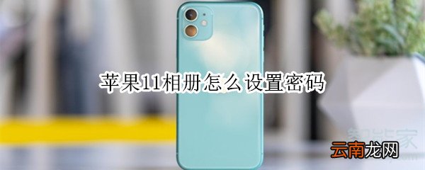 苹果11相册怎么设置密码