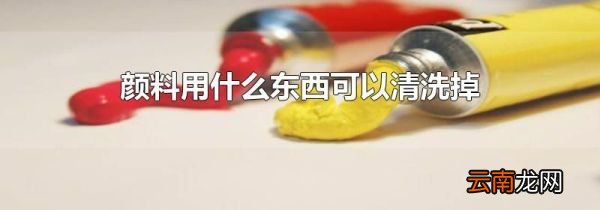 颜料用什么东西可以清洗掉