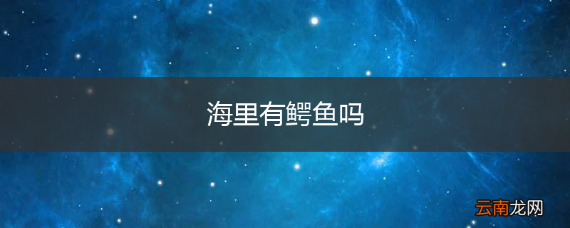 海里有鳄鱼吗