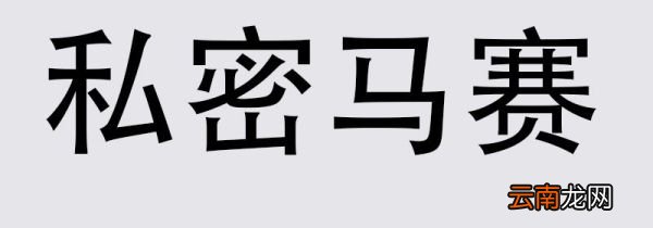 私密马赛什么意思