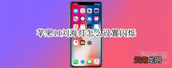 苹果11刘海灯怎么设置闪烁