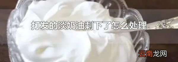 打发的淡奶油剩下了怎么处理