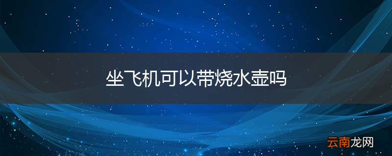 坐飞机可以带烧水壶吗