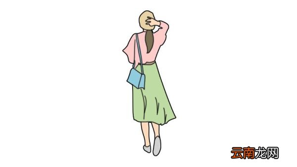 女孩背影简笔画画法女孩背影简笔画步骤