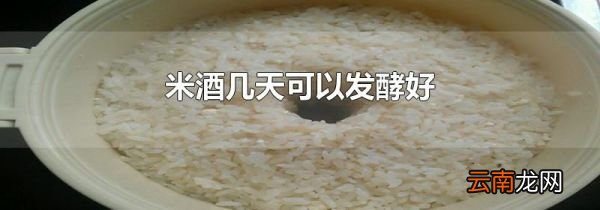 米酒几天可以发酵好