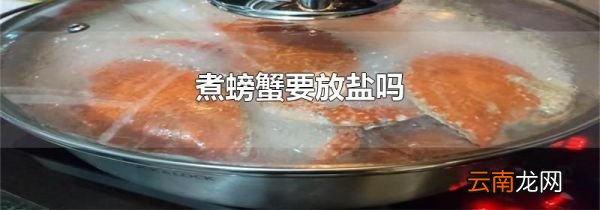 煮螃蟹要放盐吗