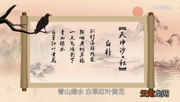 天净沙 秋的诗意 天净沙·秋原文