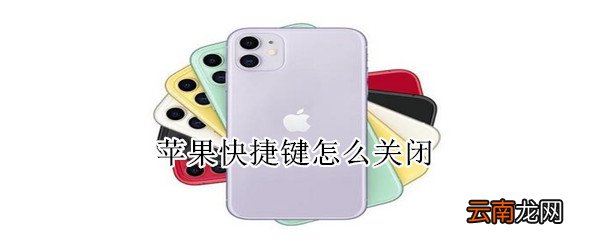 苹果快捷键怎么关闭