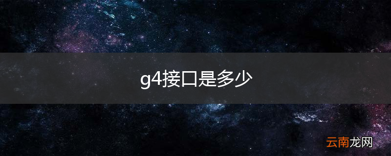 g4接口是多少