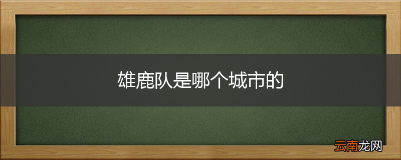 雄鹿队是哪个城市的