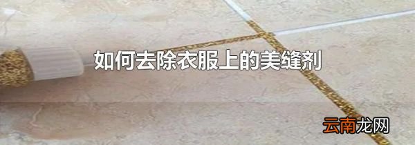 如何去除衣服上的美缝剂