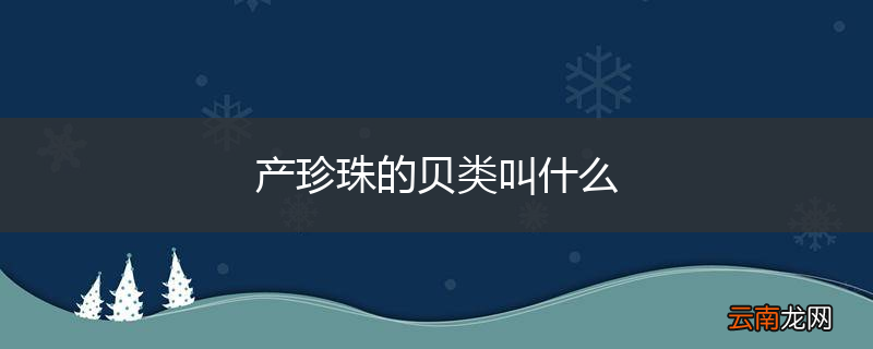 产珍珠的贝类叫什么
