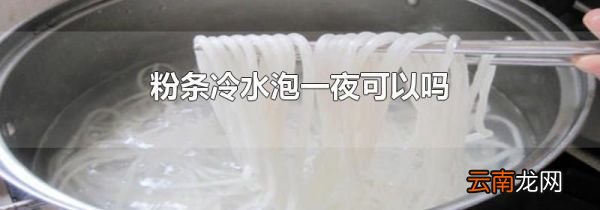粉条冷水泡一夜可以吗