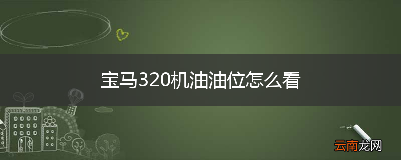 宝马320机油油位怎么看