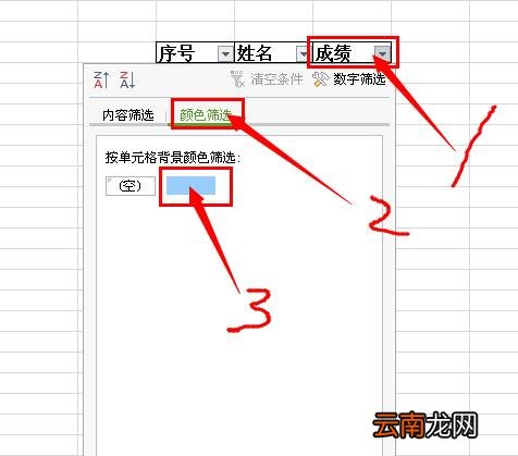 wps按颜色筛选的操作步骤
