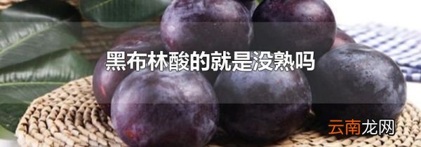 黑布林酸的就是没熟吗