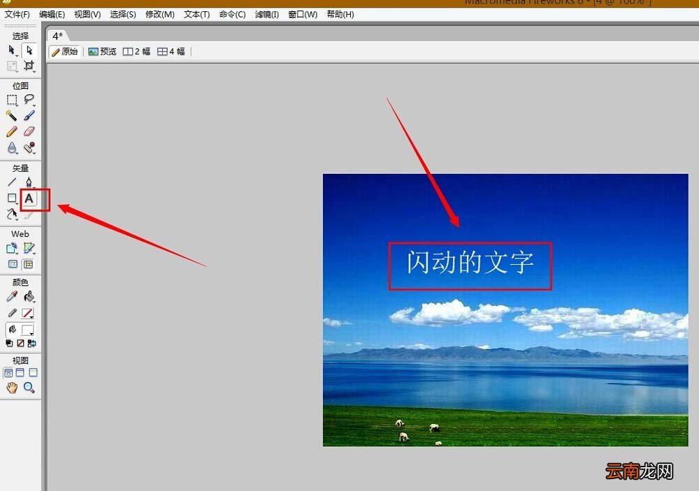 Fireworks简单制作闪动图片具体步骤介绍