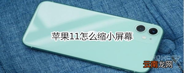 苹果11怎么缩小屏幕