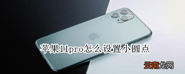 苹果11pro怎么设置小圆点