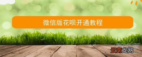 微信花呗怎么开通