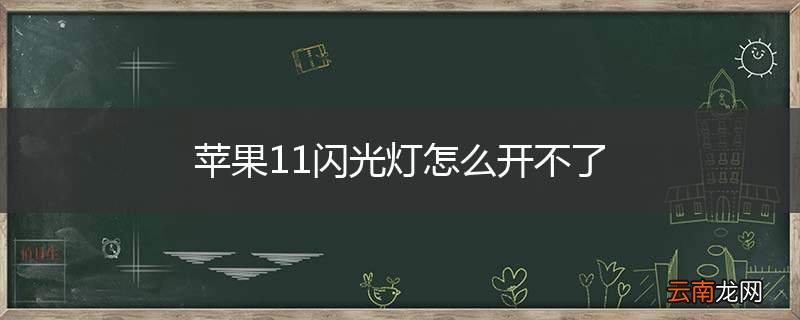 苹果11闪光灯怎么开不了