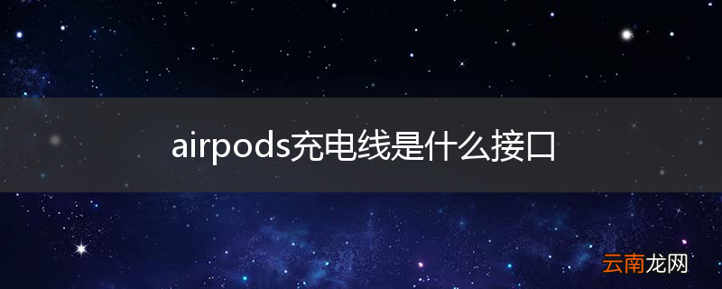 airpods充电线是什么接口