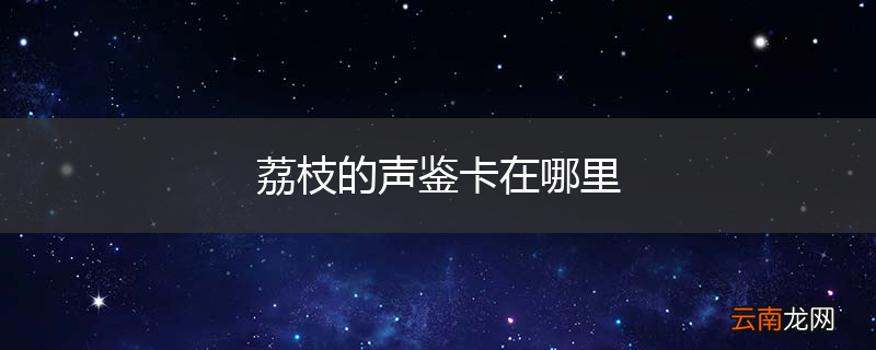 荔枝的声鉴卡在哪里
